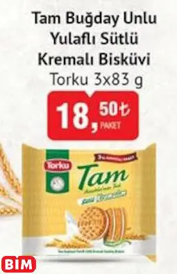 TORKU TAM BUĞDAY UNLU YULAFLI SÜTLÜ KREMALI BİSKÜVİ
